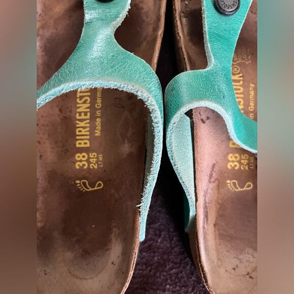 Birkenstock Gizeh Sandals Teal Size 38 - Picture 5 of 8